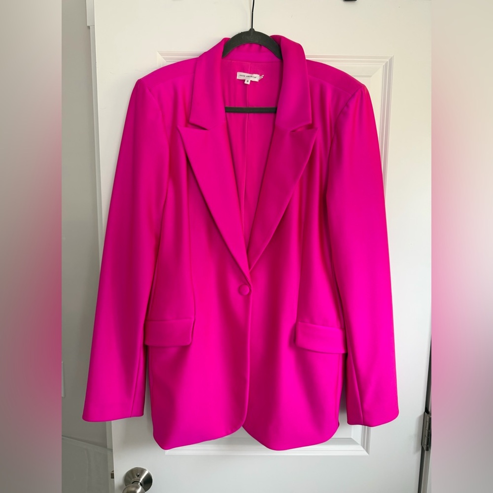 Good American Hot Pink Tailored Blazer - Picture 2 of 4